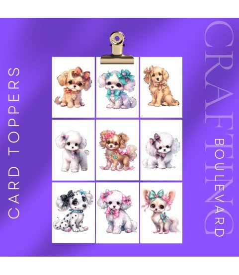 Cute Puppies #1 Card Toppers