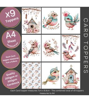 Bohemian Birds Card Toppers