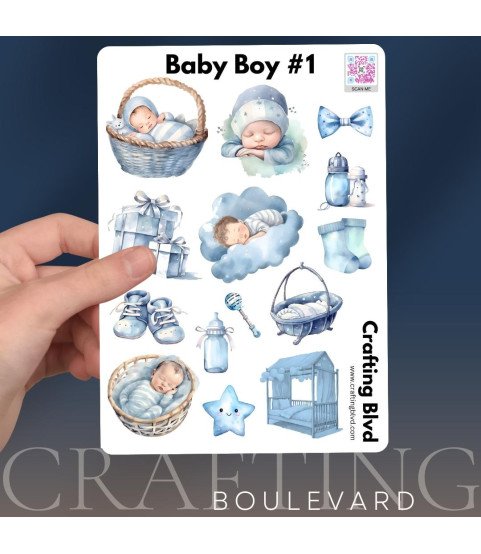 Baby Boy #1 Stickers Baby Boy #1 Stickers