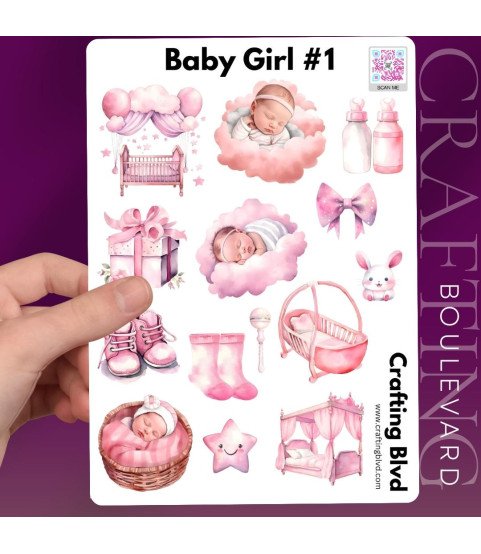 Baby Girl #1 Stickers