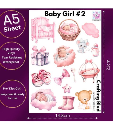 Baby Girl #2 Stickers Baby Girl #2 Stickers