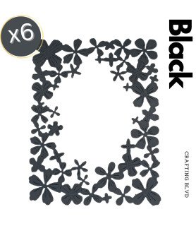 Floral Lace Frame Cardstock Die Cuts – Pack of 6