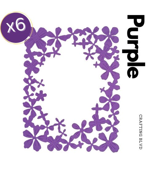 Floral Lace Frame Cardstock Die Cuts – Pack of 6