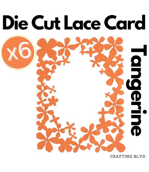 Floral Lace Frame Cardstock Die Cuts – Pack of 6