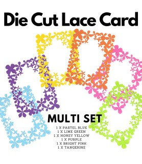 Floral Lace Frame Cardstock Die Cuts – Pack of 6