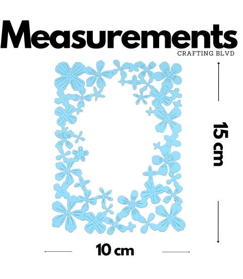 Floral Lace Frame Cardstock Die Cuts – Pack of 6