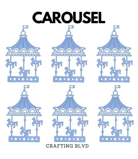 Carousel Cardstock Die Cuts – Pack of 6