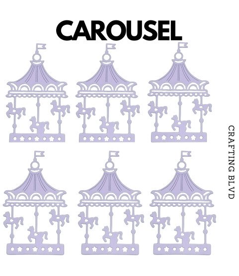 Carousel Cardstock Die Cuts – Pack of 6