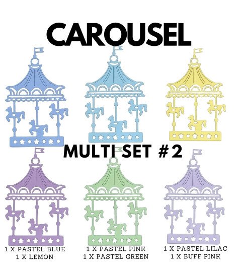 Carousel Cardstock Die Cuts – Pack of 6