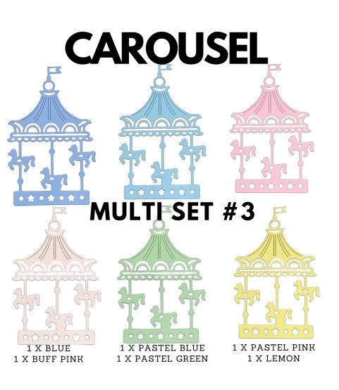Carousel Cardstock Die Cuts – Pack of 6