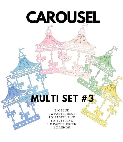 Carousel Cardstock Die Cuts – Pack of 6