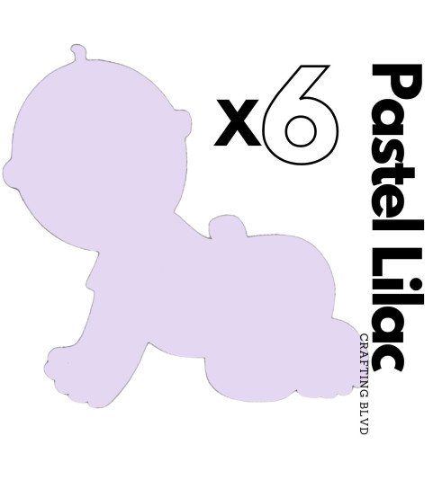 Crawling Baby Cardstock Die Cuts – Pack of 6