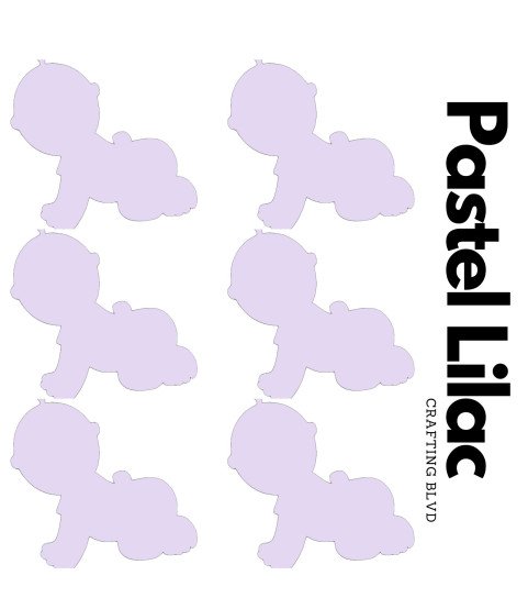 Crawling Baby Cardstock Die Cuts – Pack of 6