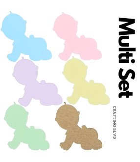 Crawling Baby Cardstock Die Cuts – Pack of 6