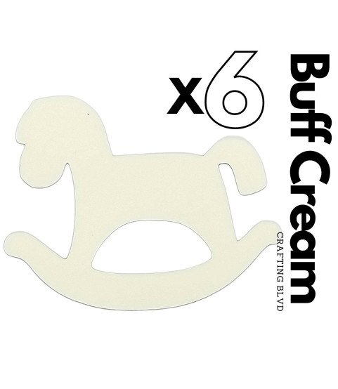 Rocking Horse Cardstock Die Cuts – Pack of 6