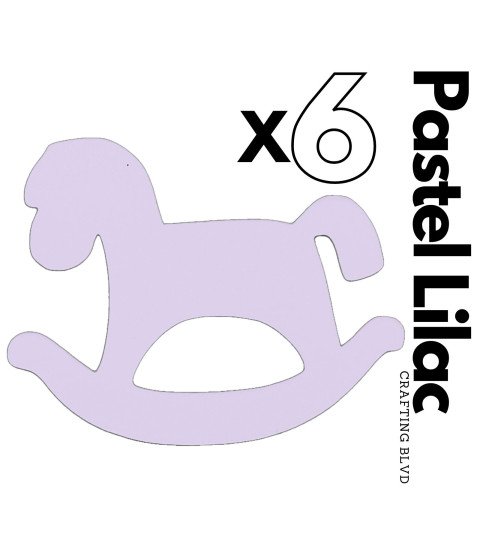 Rocking Horse Cardstock Die Cuts – Pack of 6
