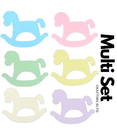 Rocking Horse Cardstock Die Cuts – Pack of 6