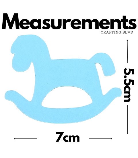 Rocking Horse Cardstock Die Cuts – Pack of 6