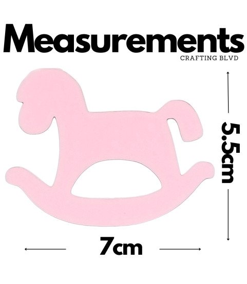 Rocking Horse Cardstock Die Cuts – Pack of 6