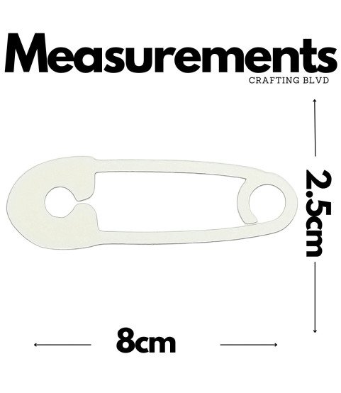 Safety Pin Die Cuts – Pack of 6