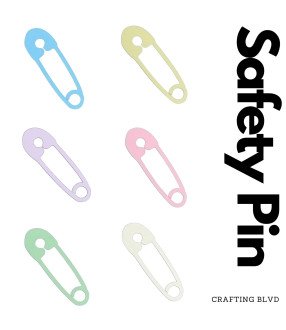 Safety Pin Die Cuts – Pack of 6
