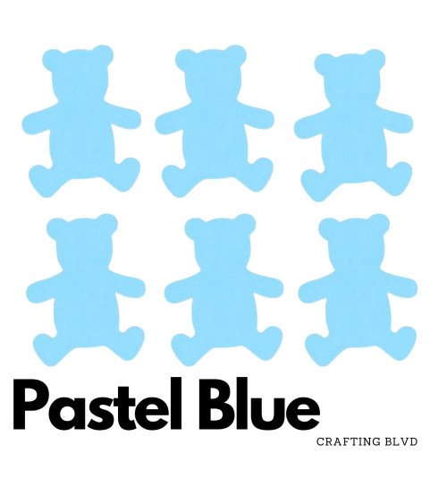 Teddy Bear Cardstock Die Cuts – Pack of 6