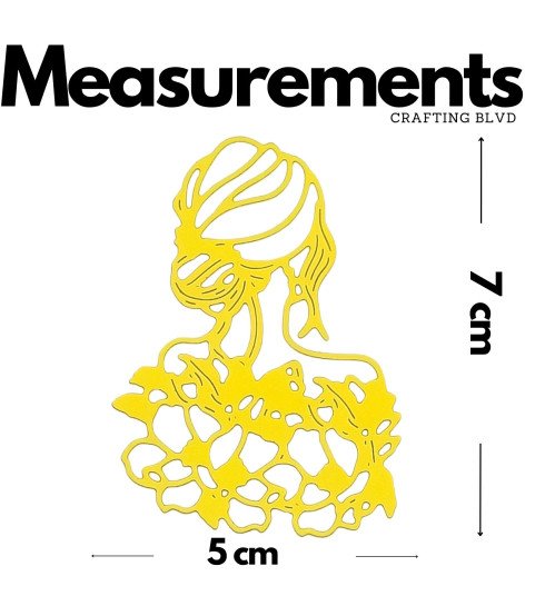 Messy Bun Lace Silhouette Cardstock Die Cuts – Pack of 6