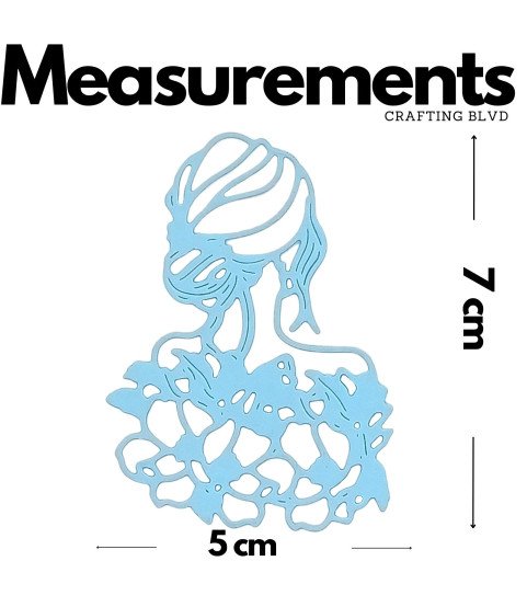 Messy Bun Lace Silhouette Cardstock Die Cuts – Pack of 6