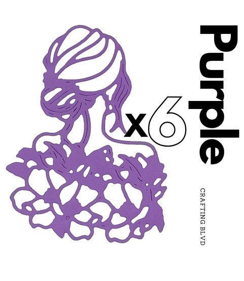 Messy Bun Lace Silhouette Cardstock Die Cuts – Pack of 6