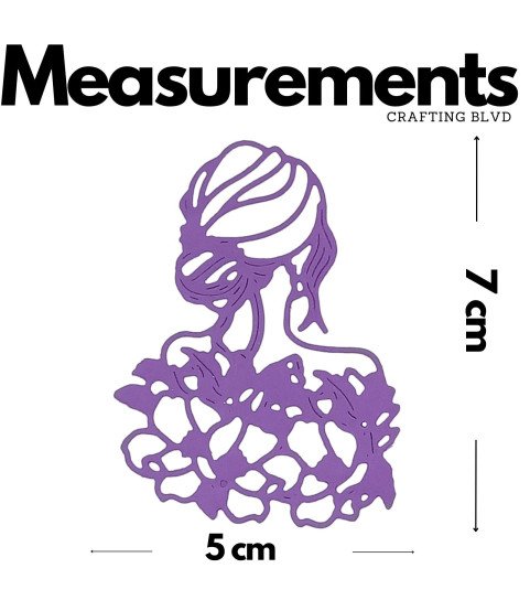 Messy Bun Lace Silhouette Cardstock Die Cuts – Pack of 6