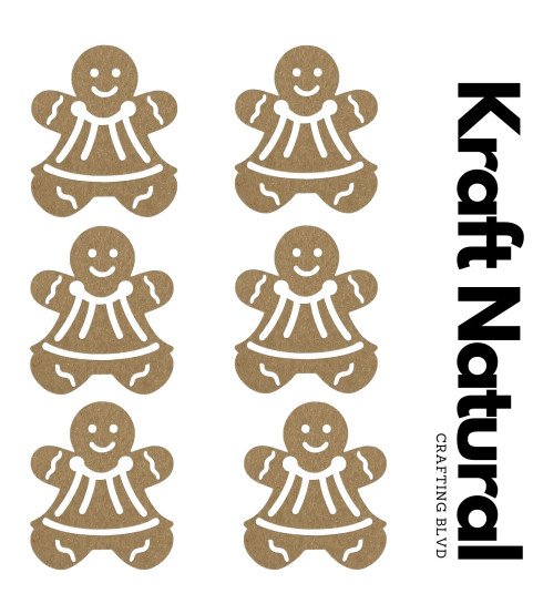 Gingerbread Man & Woman Cardstock Die Cuts – Pack of 6