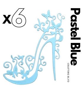 Lace Stiletto Shoe Cardstock Die Cuts – Pack of 6