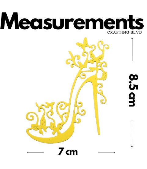 Lace Stiletto Shoe Cardstock Die Cuts – Pack of 6