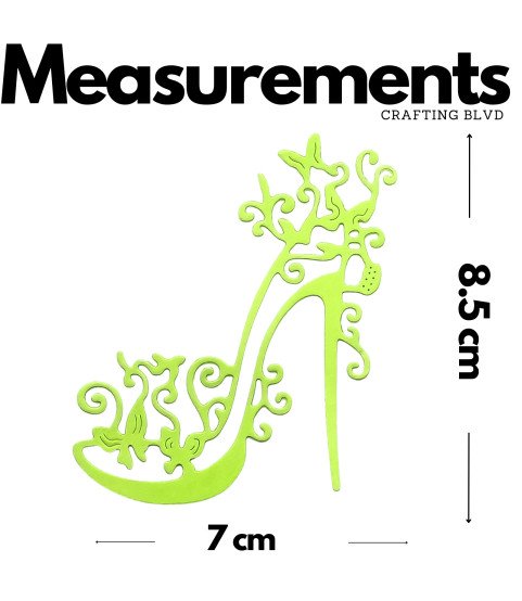 Lace Stiletto Shoe Cardstock Die Cuts – Pack of 6