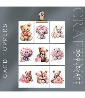 VALENTINE TEDDY LOVE WEDDING CARD TOPPERS |VAL-00001