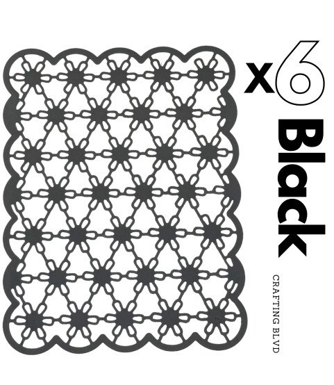 Lace Card Panel Cardstock Die Cuts – Pack of 6