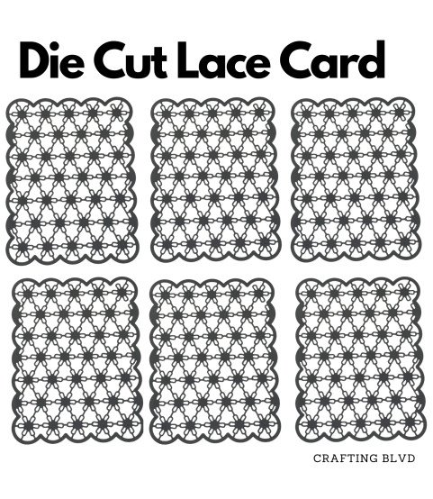 Lace Card Panel Cardstock Die Cuts – Pack of 6