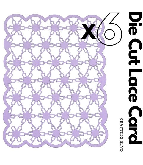 Lace Card Panel Cardstock Die Cuts – Pack of 6
