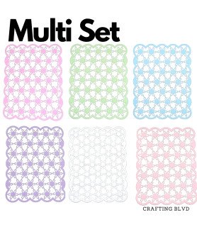 Lace Card Panel Cardstock Die Cuts – Pack of 6
