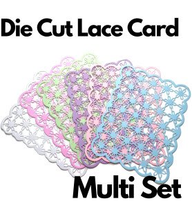 Lace Card Panel Cardstock Die Cuts – Pack of 6