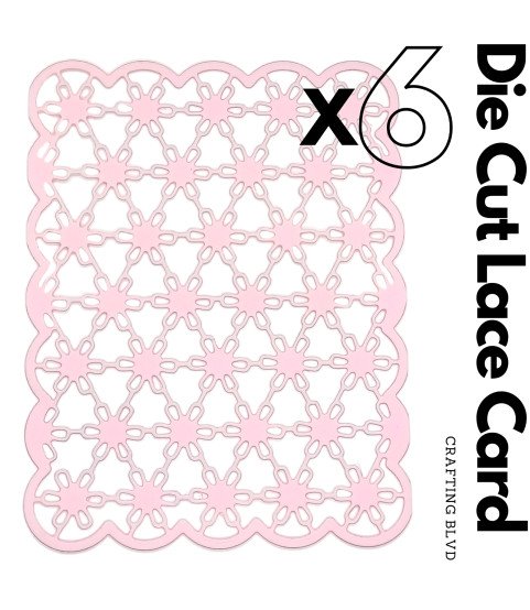 Lace Card Panel Cardstock Die Cuts – Pack of 6