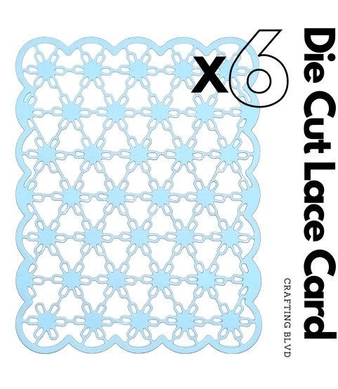 Lace Card Panel Cardstock Die Cuts – Pack of 6