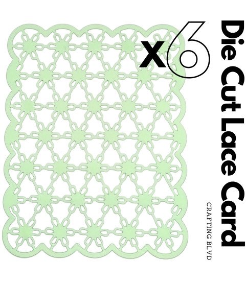 Lace Card Panel Cardstock Die Cuts – Pack of 6