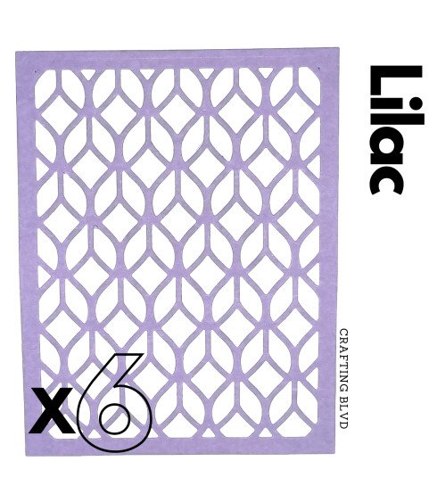 Geometric Lace Card Panel Cardstock Die Cuts – Pack of 6