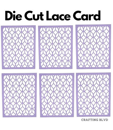 Geometric Lace Card Panel Cardstock Die Cuts – Pack of 6