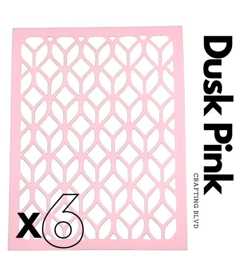 Geometric Lace Card Panel Cardstock Die Cuts – Pack of 6