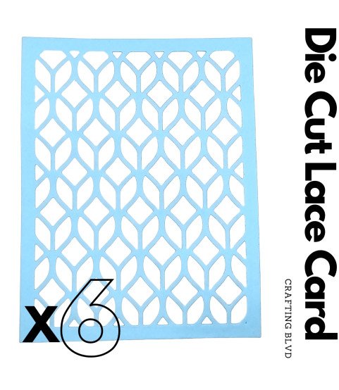 Geometric Lace Card Panel Cardstock Die Cuts – Pack of 6