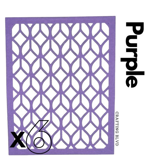 Geometric Lace Card Panel Cardstock Die Cuts – Pack of 6