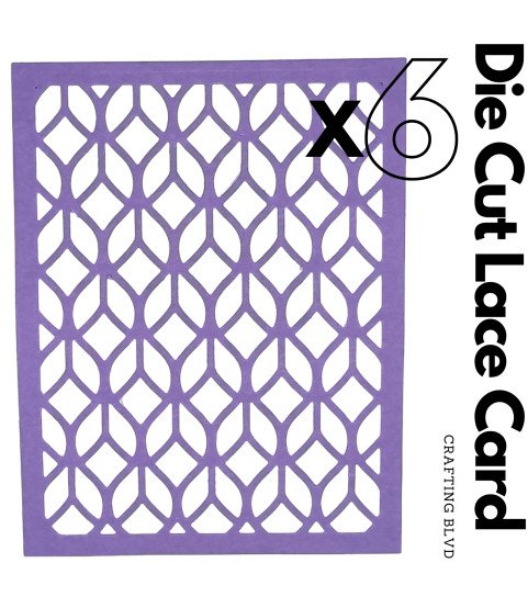 Geometric Lace Card Panel Cardstock Die Cuts – Pack of 6
