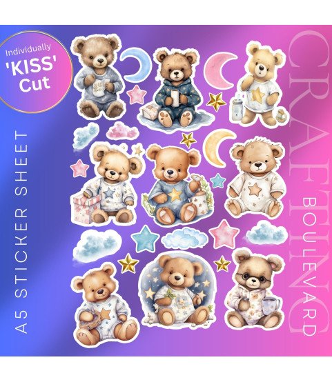 Teddy's Bedtime #1 Stickers